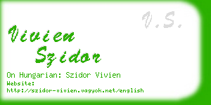 vivien szidor business card